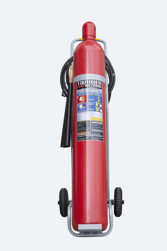 Bình chữa cháy xe đẩy Tomoken CO2 24KG Bình chữa cháy xe đẩy Tomoken CO2 24KG