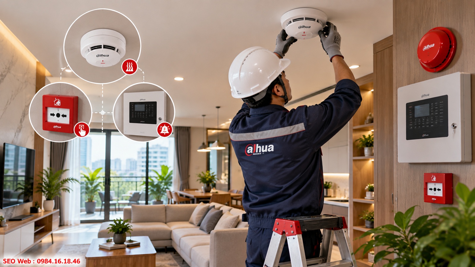 Giải pháp cảnh báo cháy phù hợp nhà phố và căn hộ hiện đại Hệ thống Dahua giúp gia đình phát hiện nguy cơ cháy sớm