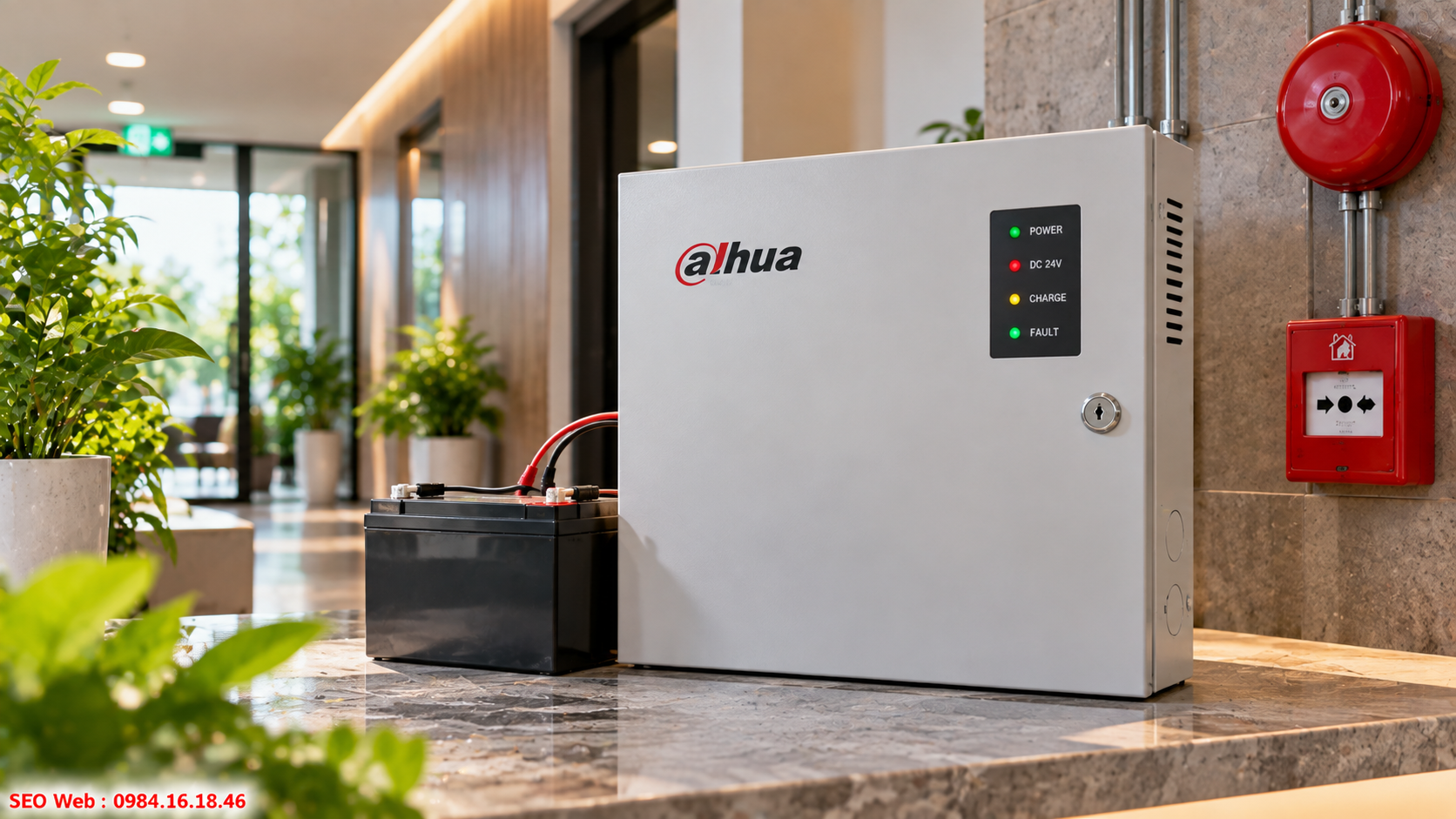 Bộ nguồn Dahua hỗ trợ duy trì hệ thống khi nguồn điện thay đổi PWR-24V cung cấp nguồn ổn định cho thiết bị báo cháy Dahua