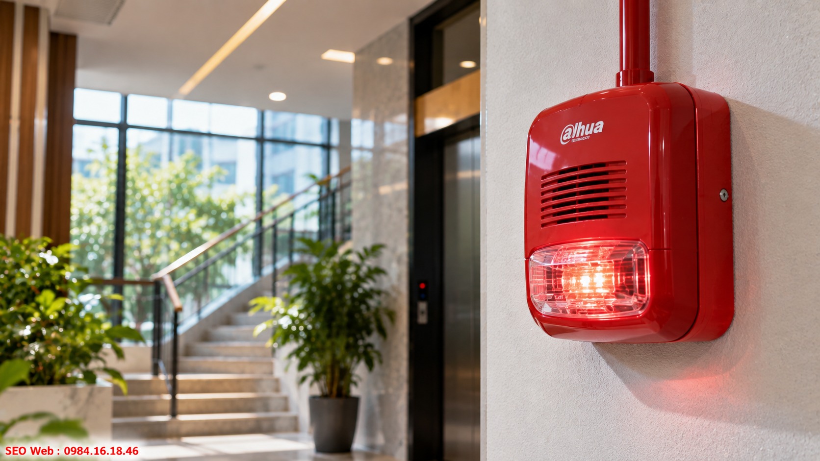 LX-401 tăng khả năng nhận biết sự cố trong nhiều điều kiện Còi đèn Dahua cảnh báo bằng âm thanh và ánh sáng mạnh