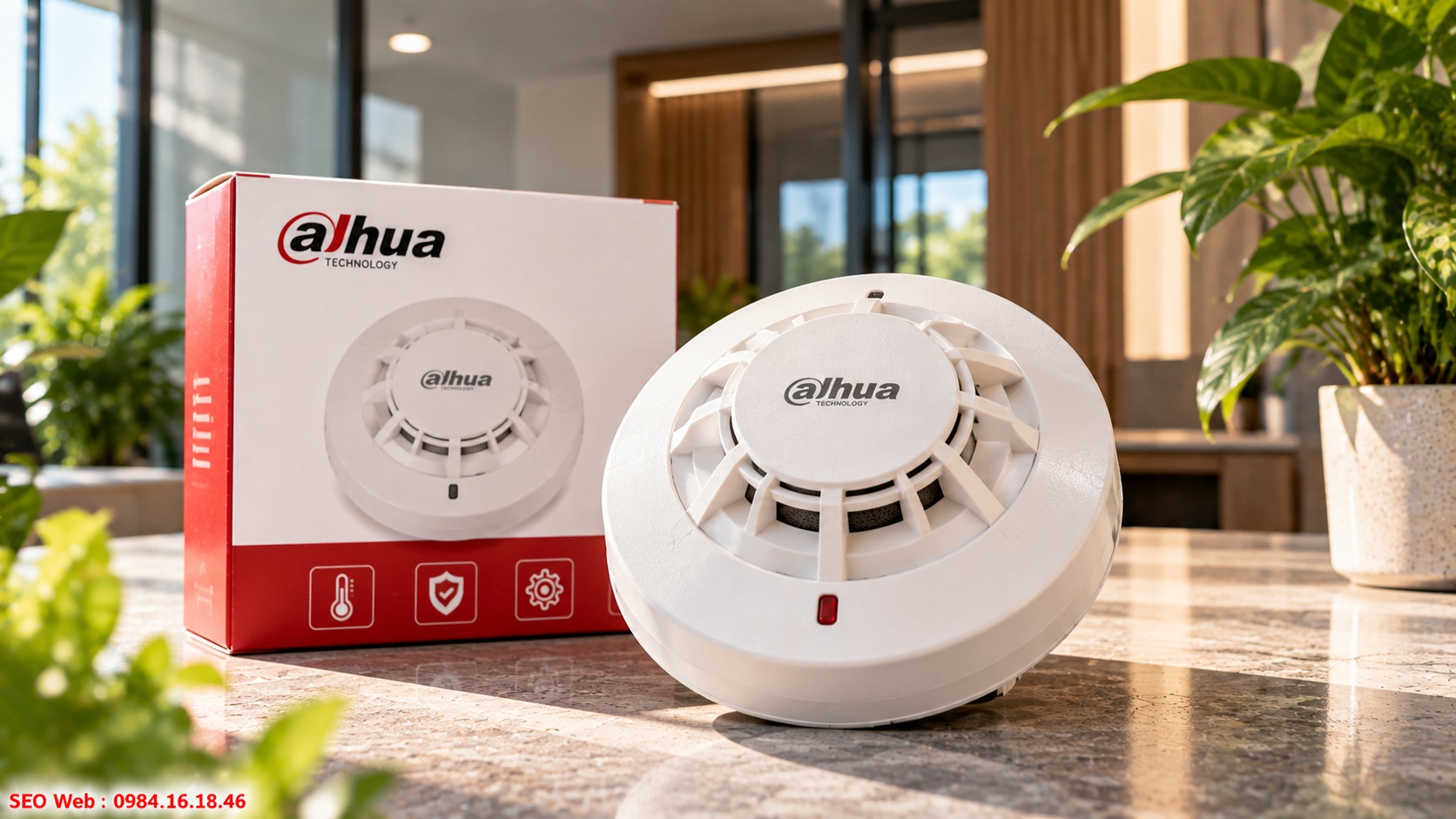 Đầu báo nhiệt Dahua phù hợp nhà xưởng kho bãi và tòa nhà Dahua DTJ-2121 phát hiện nhiệt tăng cao và hạn chế báo giả