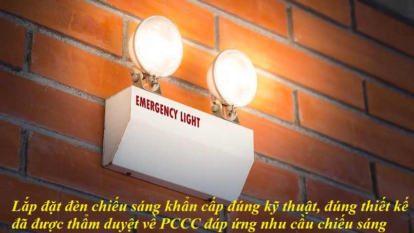 Lắp đặt đèn chiếu sáng sự cố đúng vị trí giúp đảm bảo an toàn khi mất điện khẩn cấp