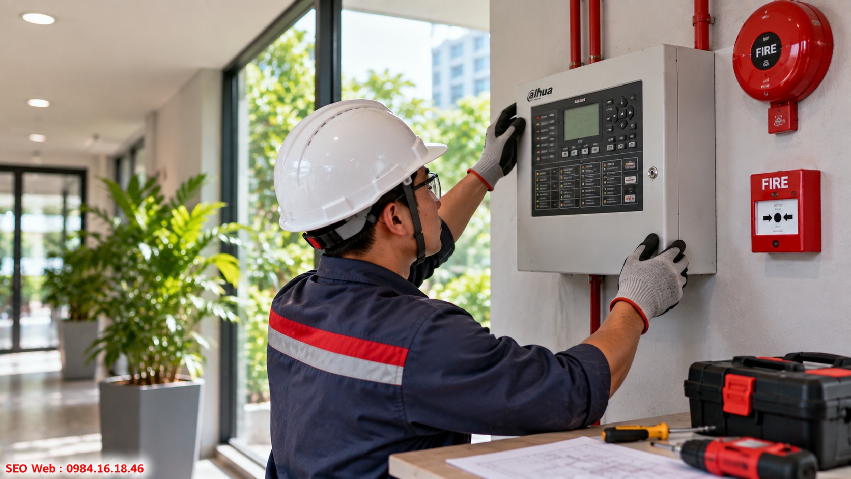 Vị trí trung tâm phù hợp giúp quản lý hệ thống thuận tiện hơn Trung tâm cần đặt nơi dễ quan sát và hạn chế nhiễu điện