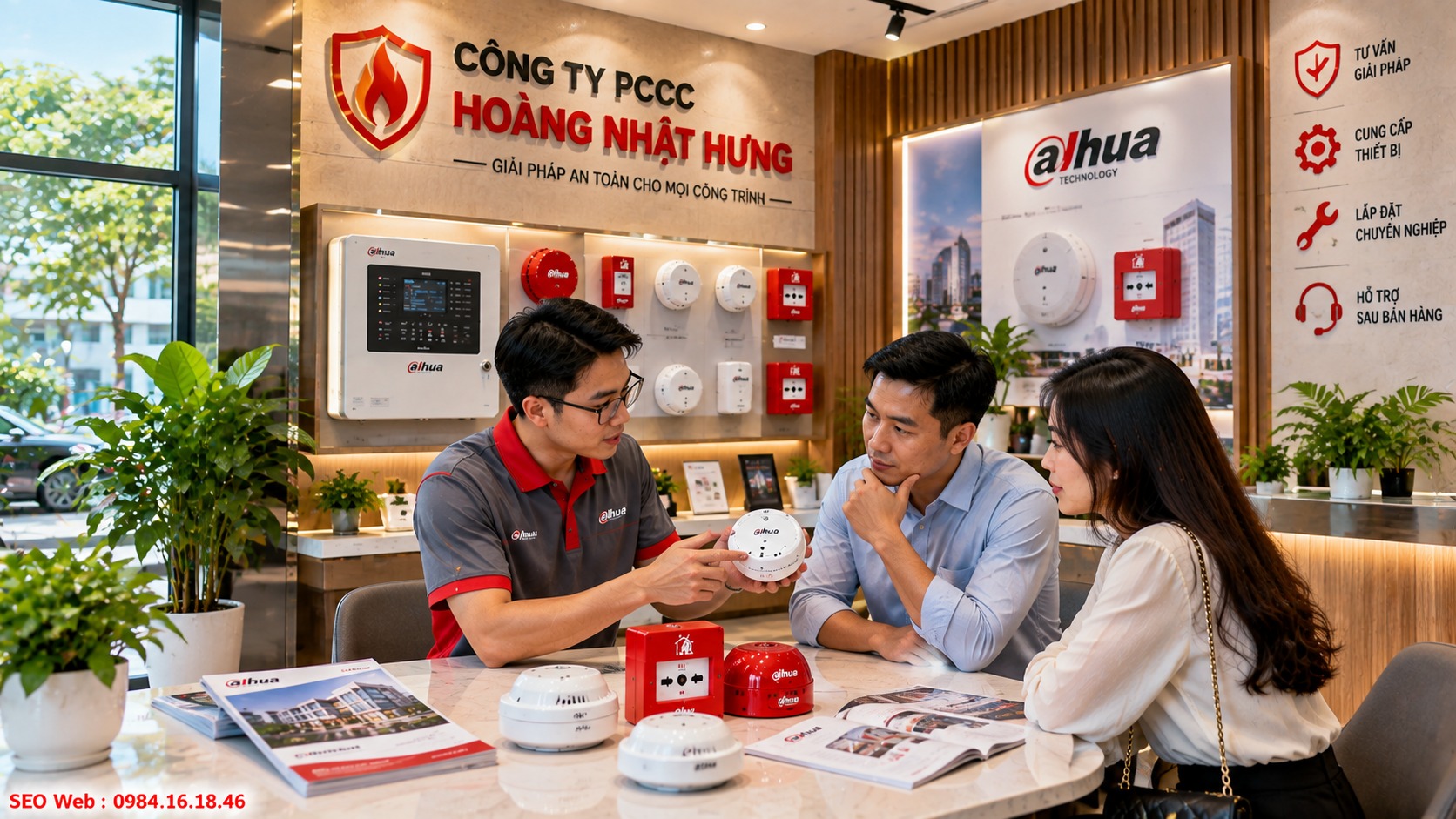 Địa chỉ tư vấn lắp đặt hệ thống Dahua cho nhiều công trình Hoàng Nhật Hưng cung cấp và thi công báo cháy Dahua chính hãng