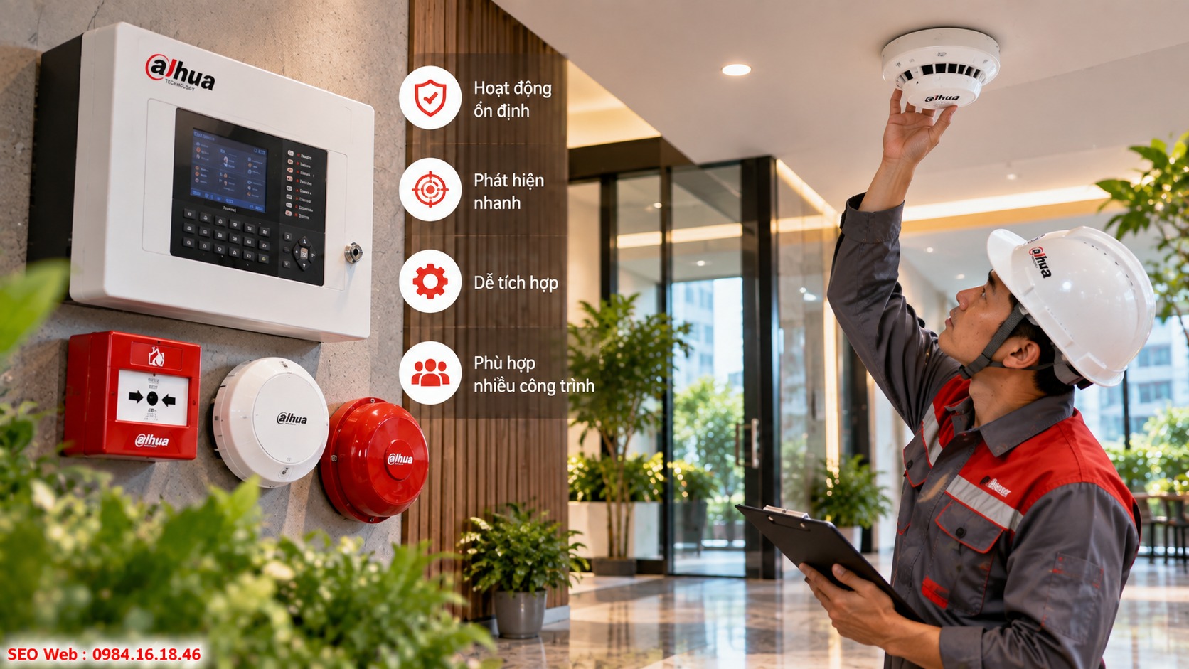 Các ưu điểm giúp thiết bị Dahua phù hợp nhiều công trình khác nhau Báo cháy Dahua nổi bật nhờ độ nhạy và vận hành ổn định