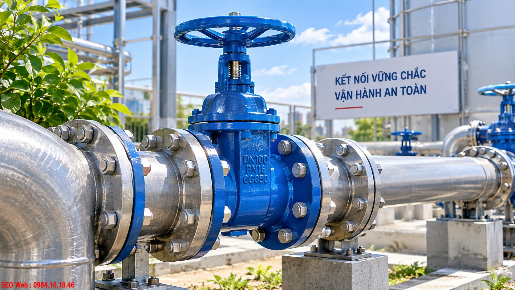 Giải pháp kết nối van công nghiệp bằng mặt bích tiêu chuẩn Mặt bích giúp kết nối van chắc chắn và thuận tiện bảo trì