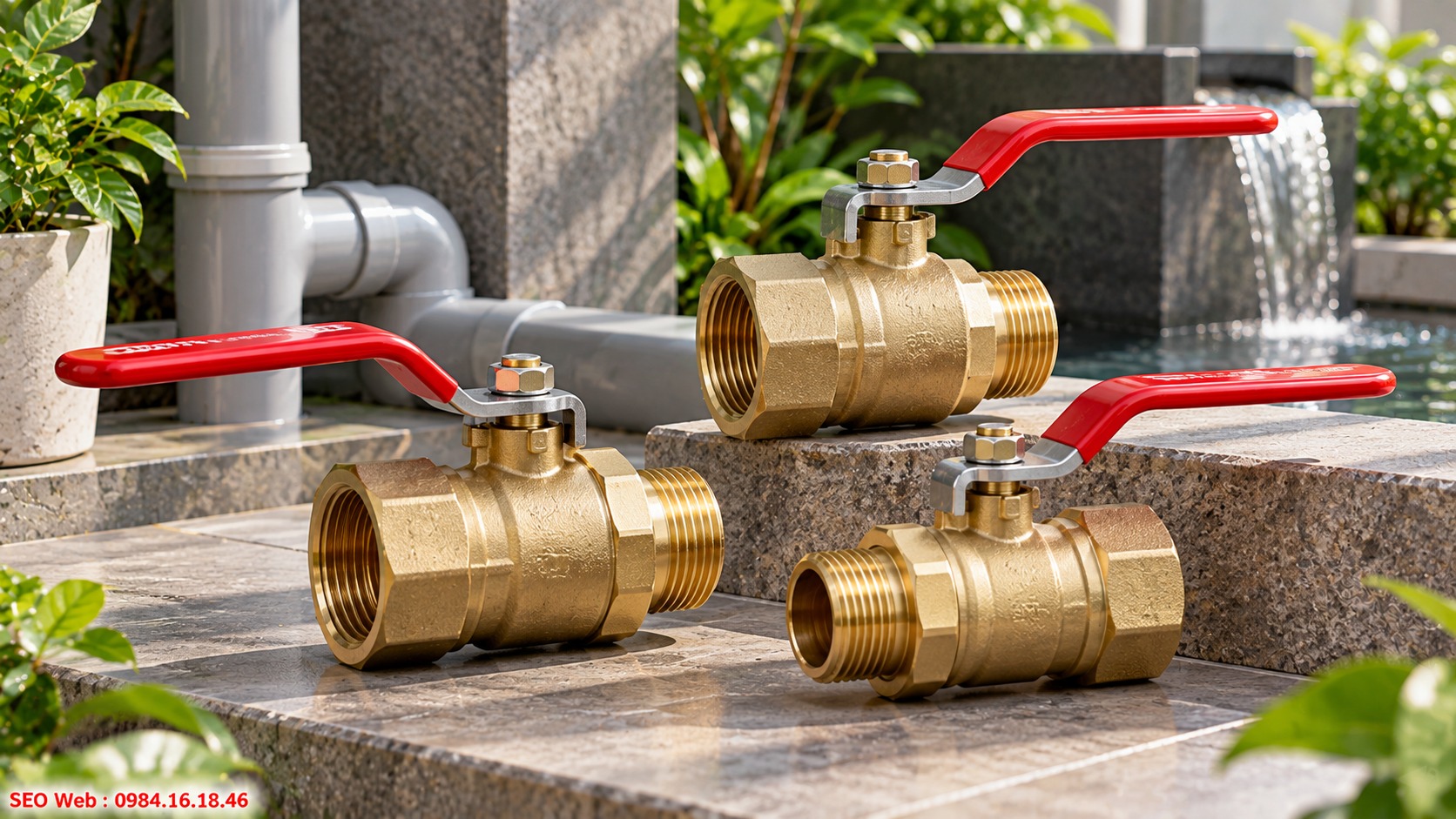 Van khóa đồng thuận tiện lắp đặt cho nhiều hệ thống đường ống Van đồng bền chắc giúp kiểm soát dòng nước và chống rò rỉ