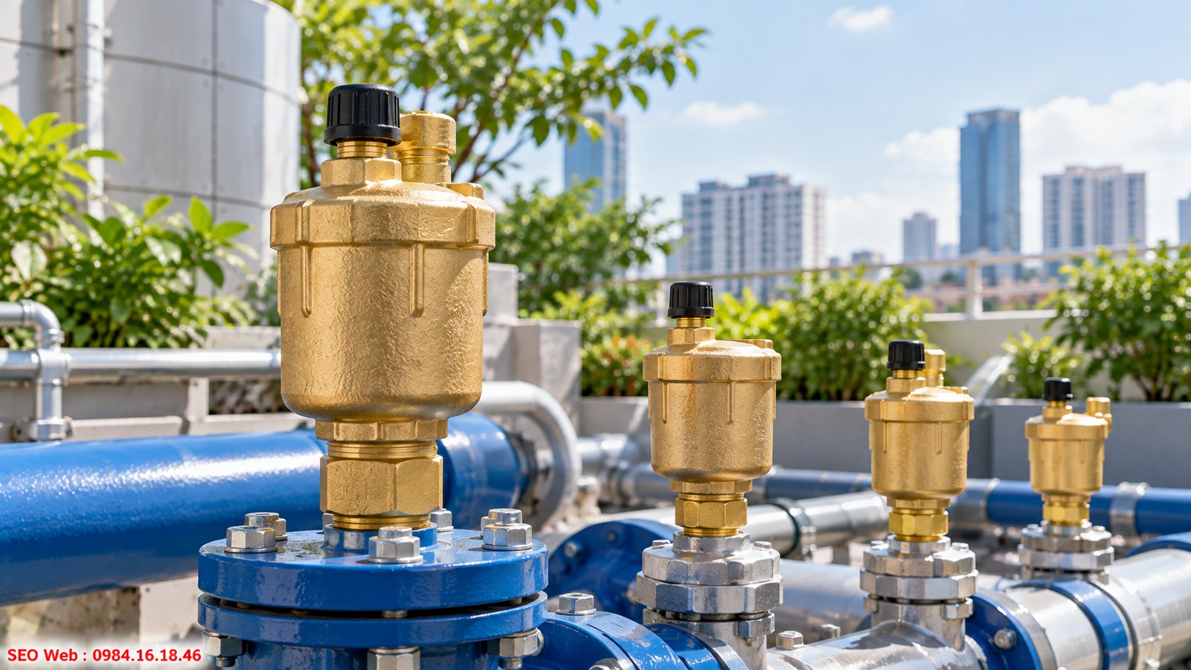 Thiết bị xả khí giúp hệ thống đường ống vận hành ổn định Van tự động giải phóng khí dư, giảm rung và ổn định áp suất