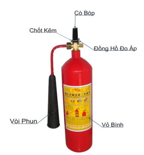 Bình CO2 được cấu tạo từ thép đúc liền khối, không có mối hàn trên thân bình