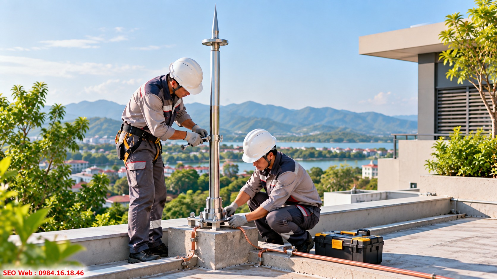 Các bước lắp đặt chống sét giúp bảo đảm an toàn công trình Khảo sát thiết kế thi công và nghiệm thu cần thực hiện đầy đủ
