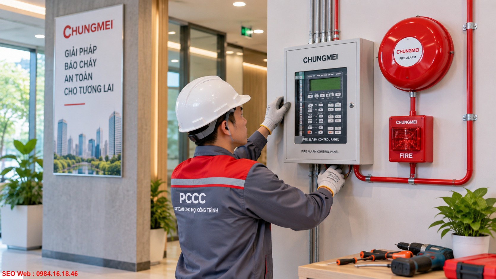 Trung tâm và còi cần đấu nối đúng sơ đồ của nhà sản xuất