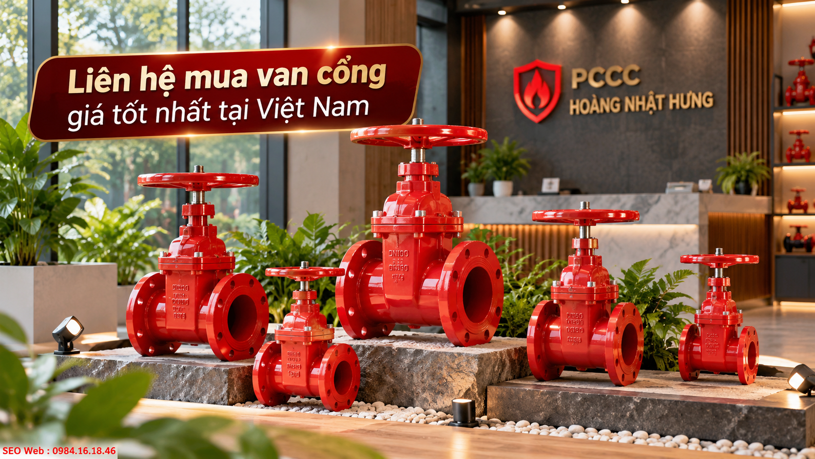 Mua van cổng chính hãng giá tốt tại PCCC Hoàng Nhật Hưng