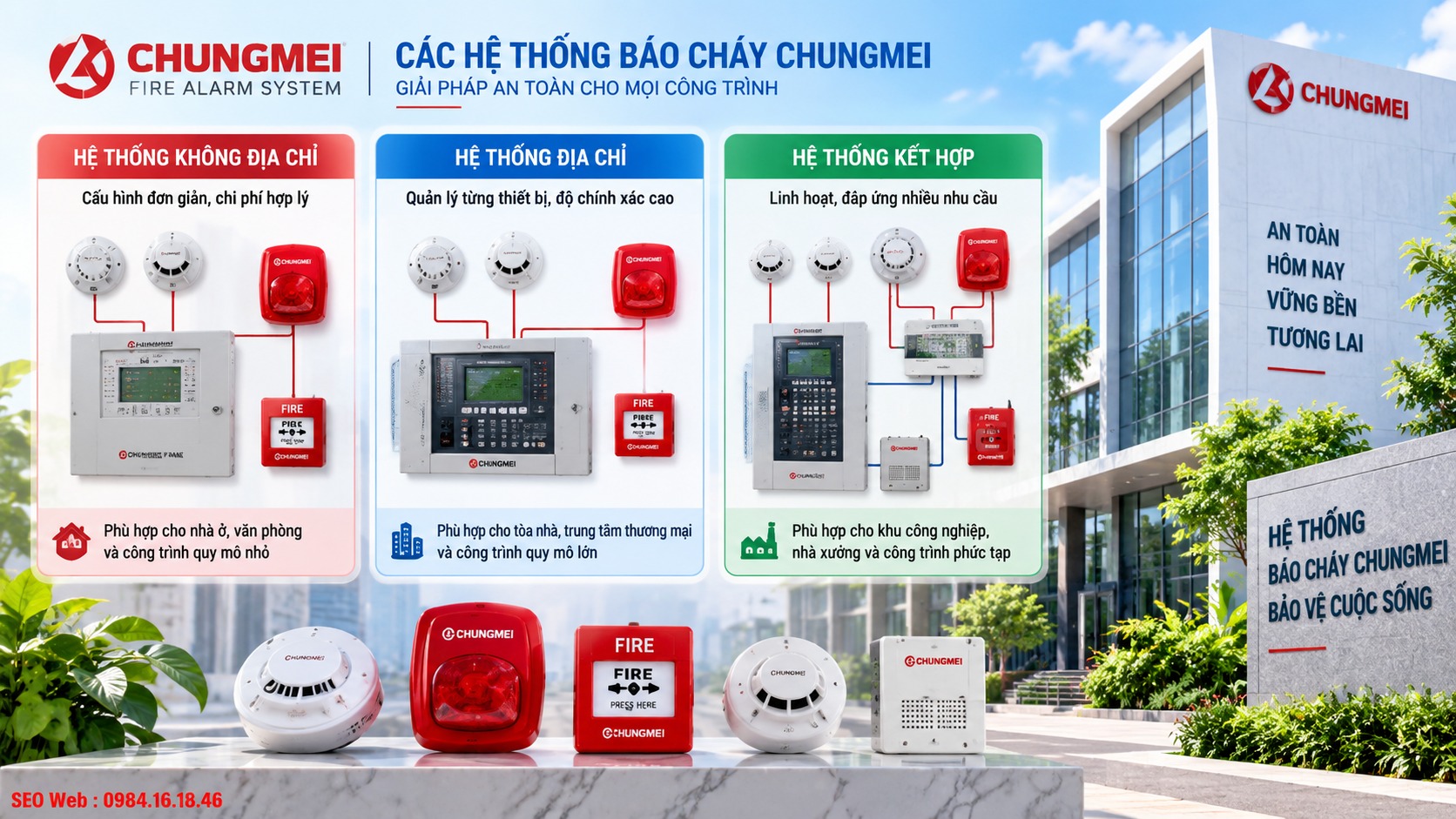 Chungmei cung cấp hệ thống thông thường và địa chỉ cho công trình