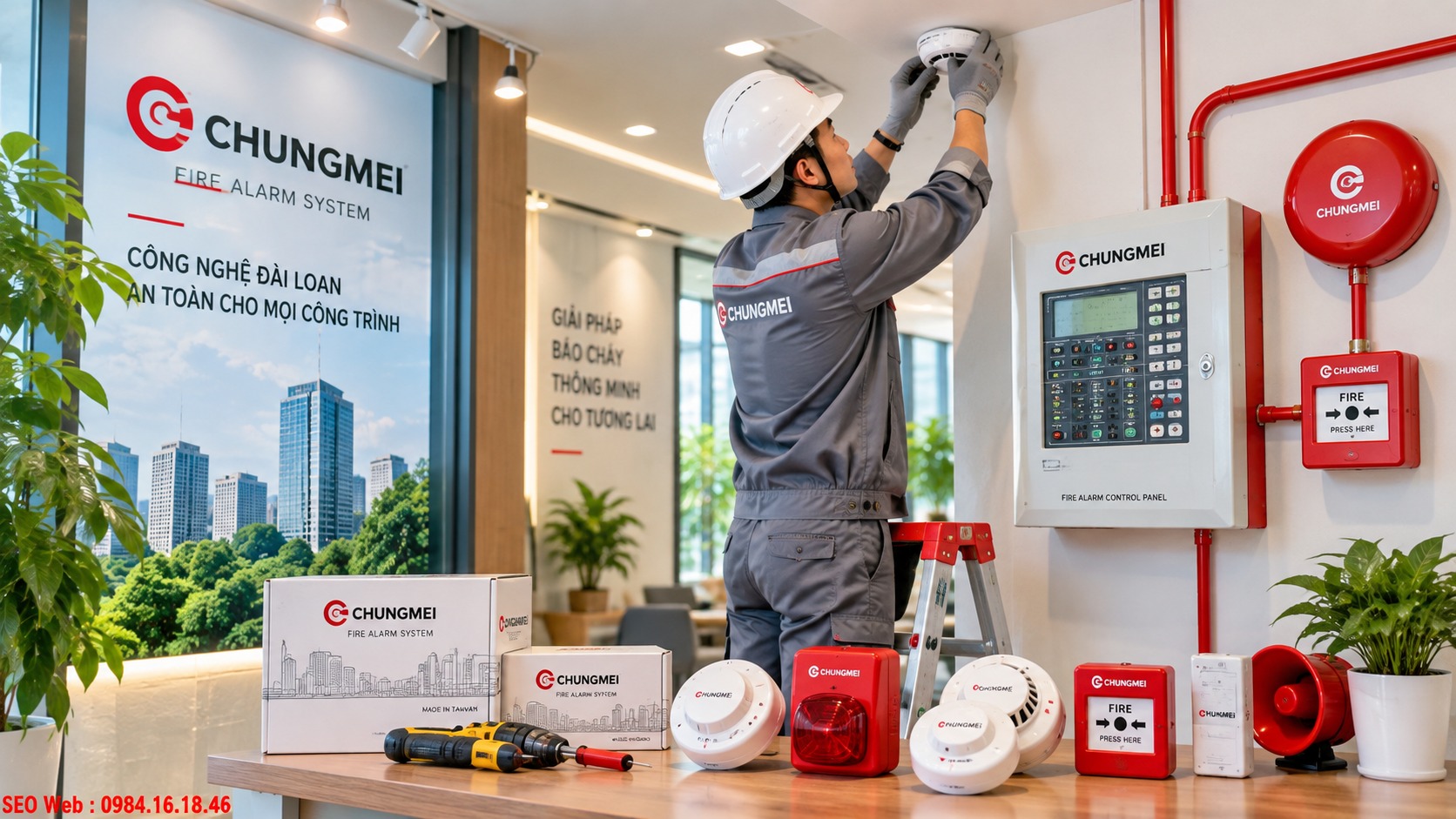 Kiểu dáng gọn giúp thi công thuận tiện tại nhiều không gian