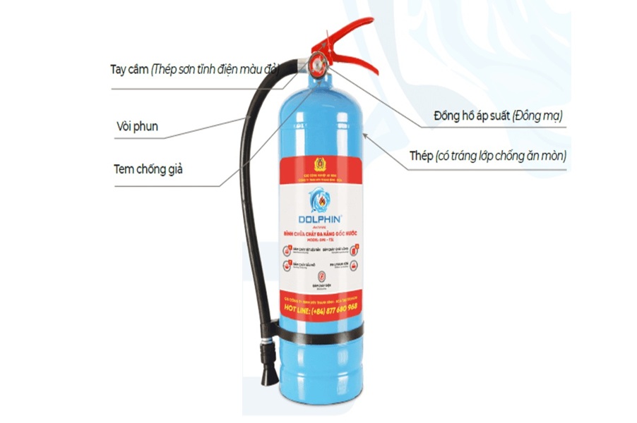 Bình chữa cháy Bộ Công An là thiết bị được kiểm định chất lượng nghiêm ngặt trước khi phân phối