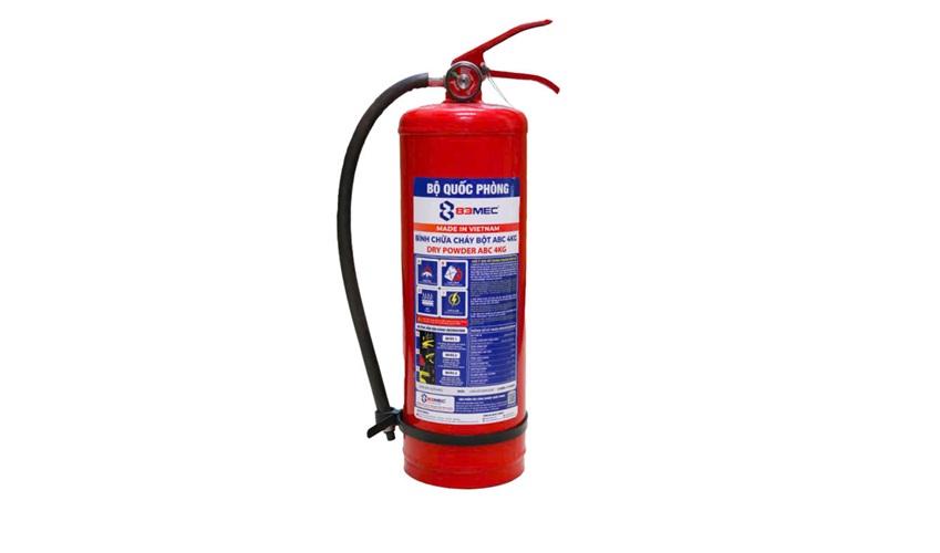 Bình chữa cháy bột ABC 8kg BQP nặng khoảng 12 đến 13kg tổng thể Bình chữa cháy bột ABC 8kg BQP nặng khoảng 12 đến 13kg tổng thể