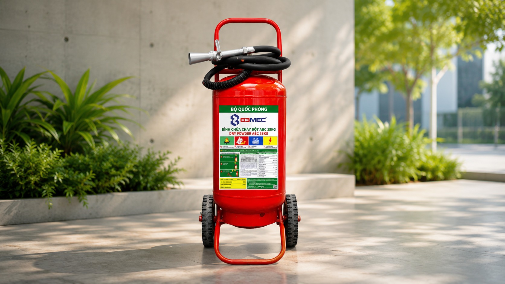 Bình chữa cháy bột ABC 35kg Bộ Quốc Phòng Bình chữa cháy bột ABC 35kg Bộ Quốc Phòng