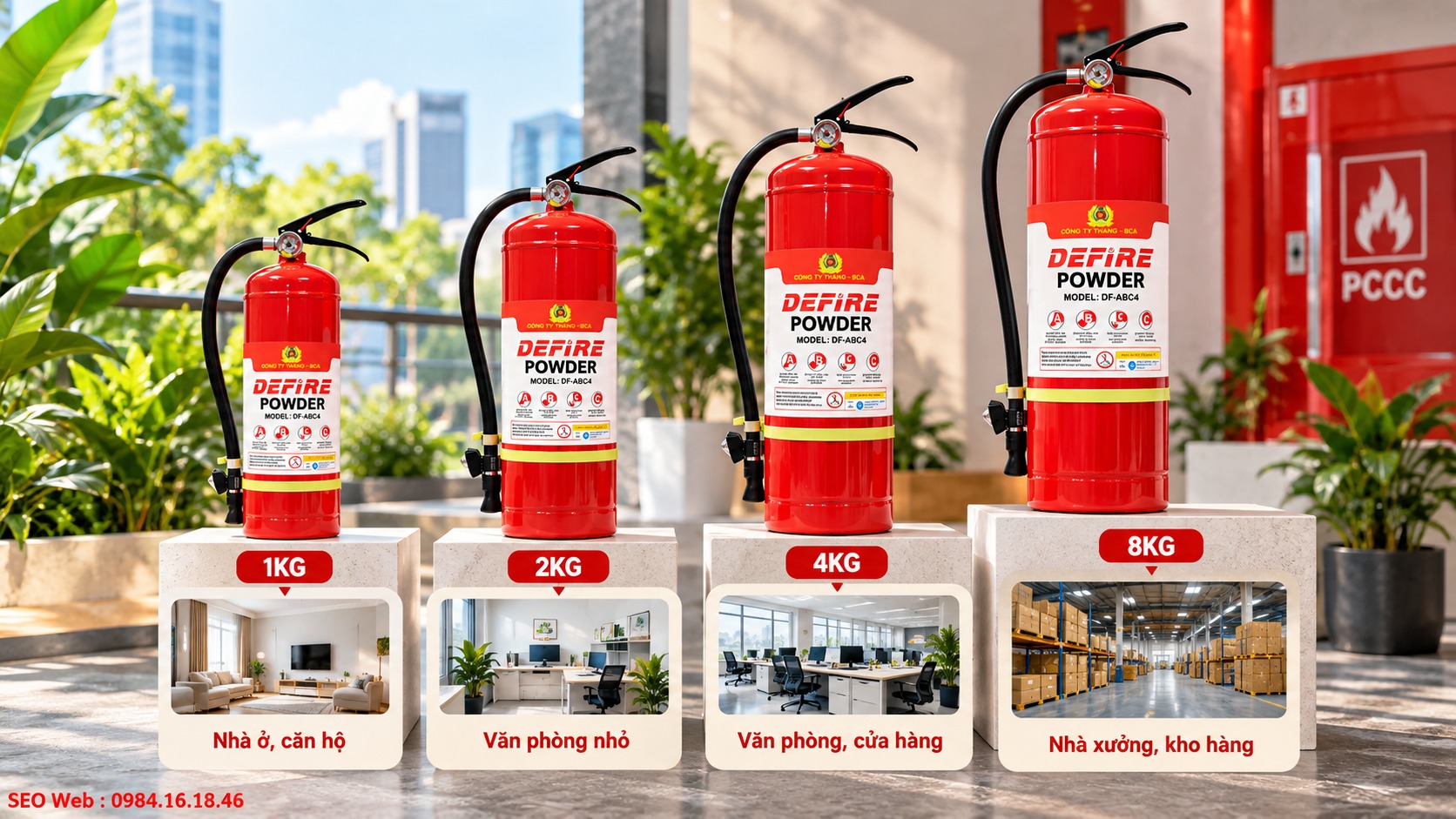 Dung tích phù hợp giúp tối ưu khả năng chữa cháy và chi phí