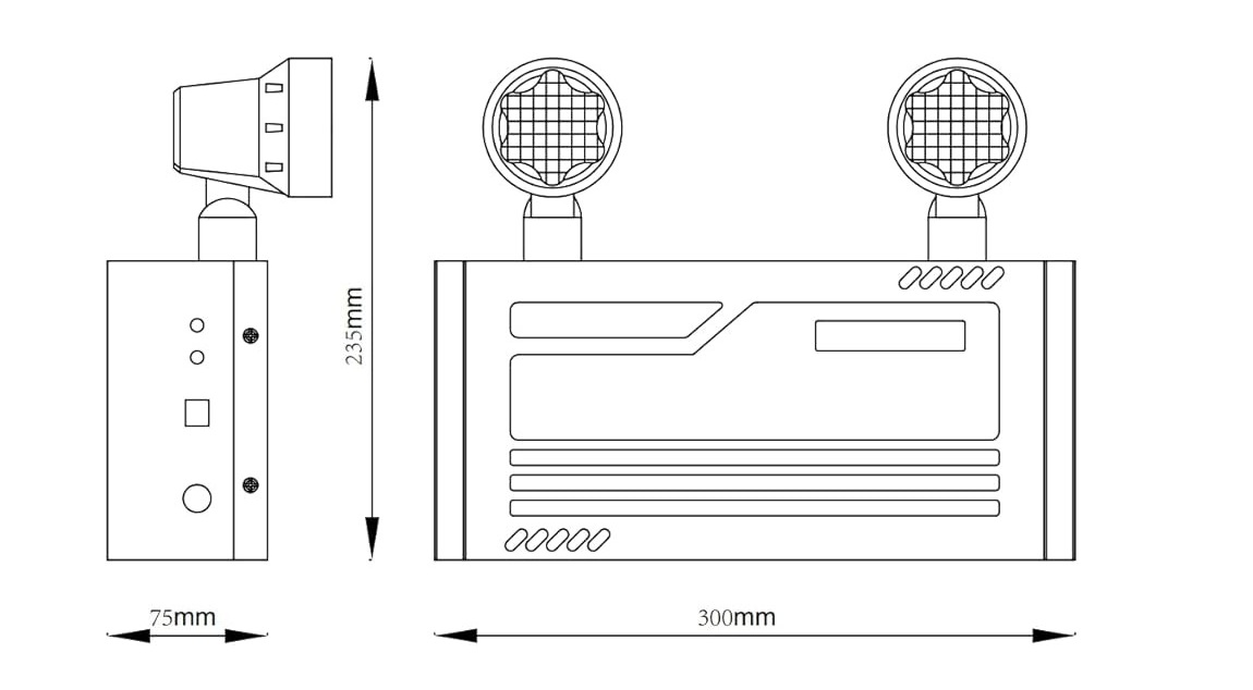 Đèn chiếu sáng sự cố gồm bộ phận đảm bảo hoạt động định khi mất điện