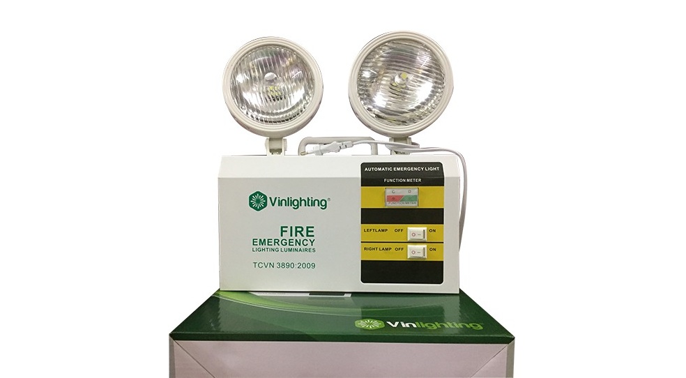 Đèn sự cố dùng pin tích hợp hoạt động độc lập khi mất điện lưới toàn.