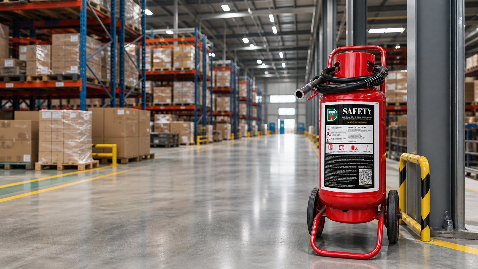 Bình chữa cháy Safety tại Cty PCCC Hoàng Nhật Hưng