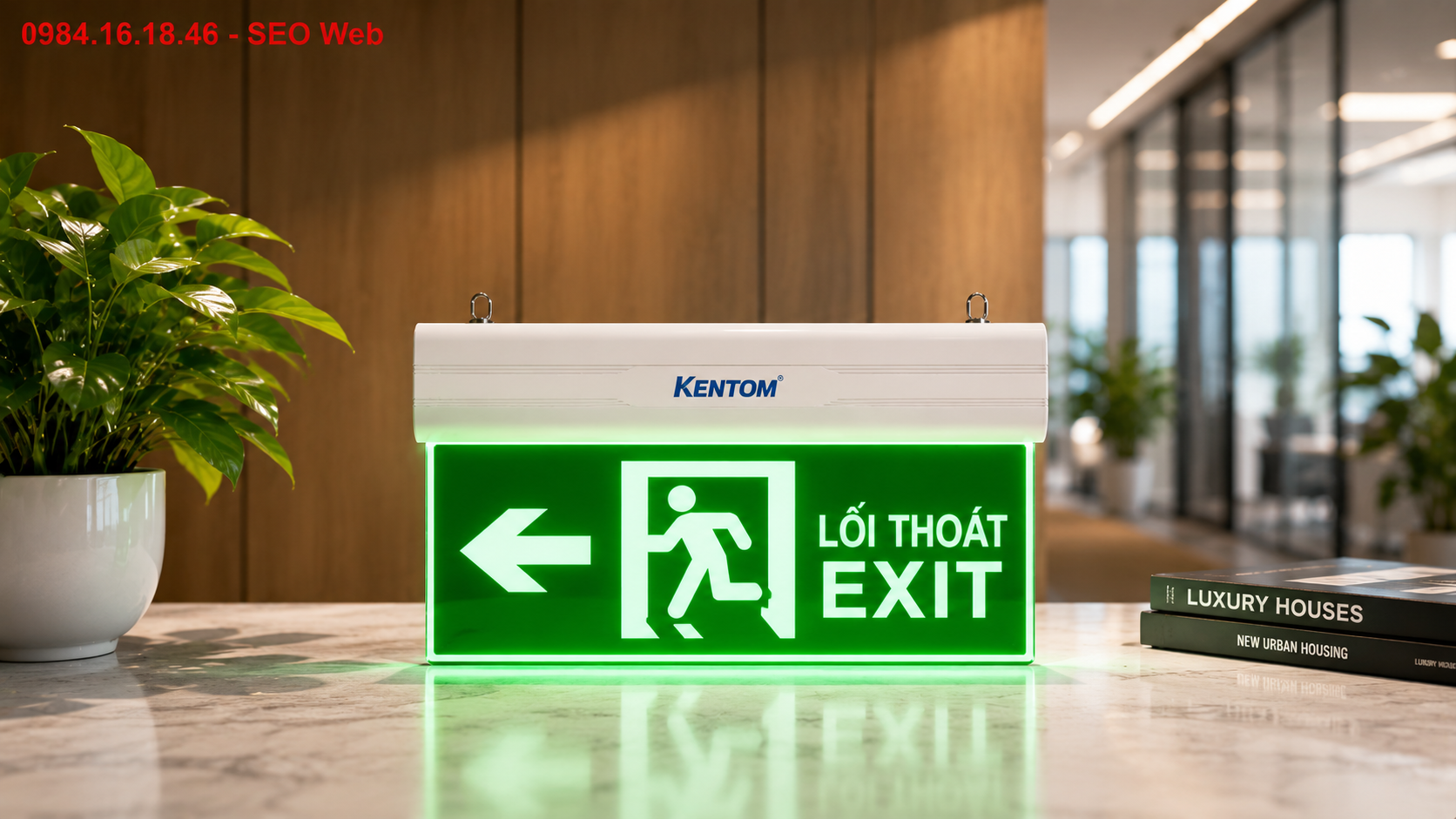 Đèn exit Kentom chính hãng độ bền ổn định