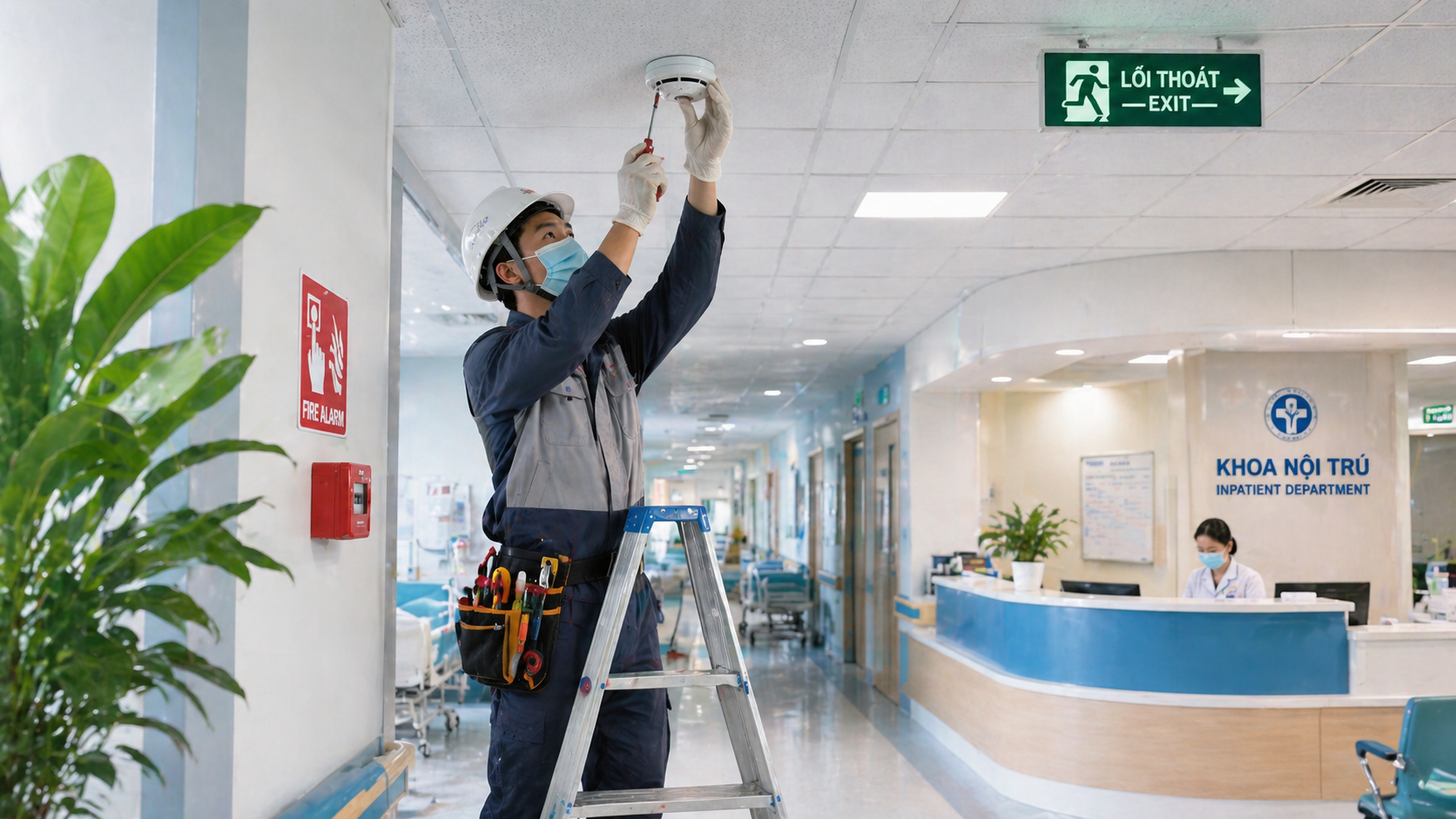 Sửa chữa linh kiện bảng mạch hệ thống PCCC bị chập chờn
