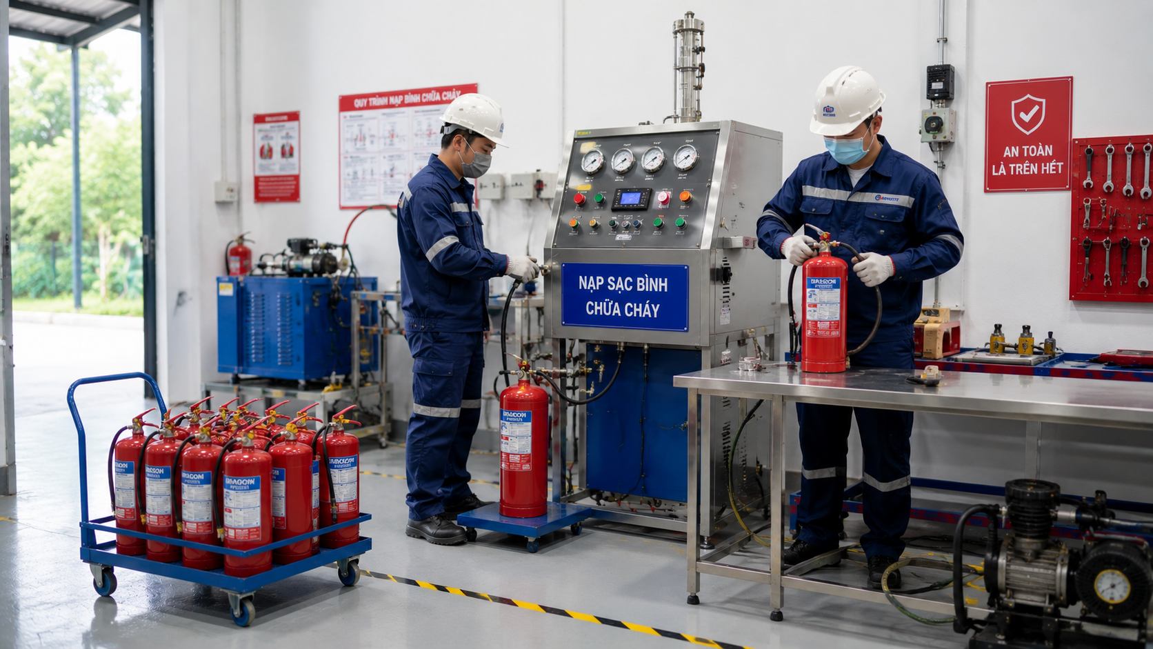 Các loại bình chữa cháy cần nạp sạc định kỳ
