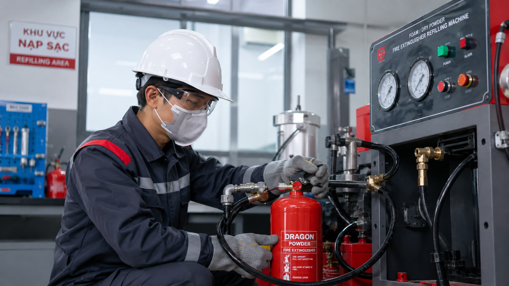 Đơn vị nạp sạc bình chữa cháy có kinh nghiệm