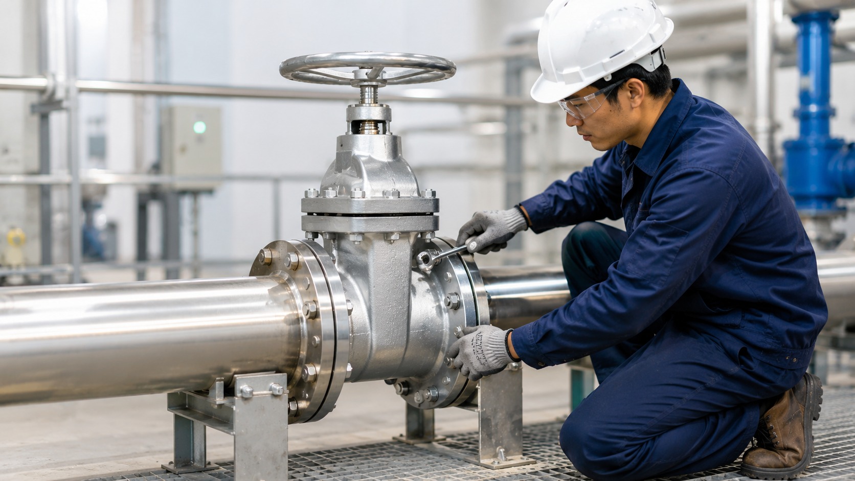 Van cổng đóng ngắt khu vực bảo trì hệ thống PCCC