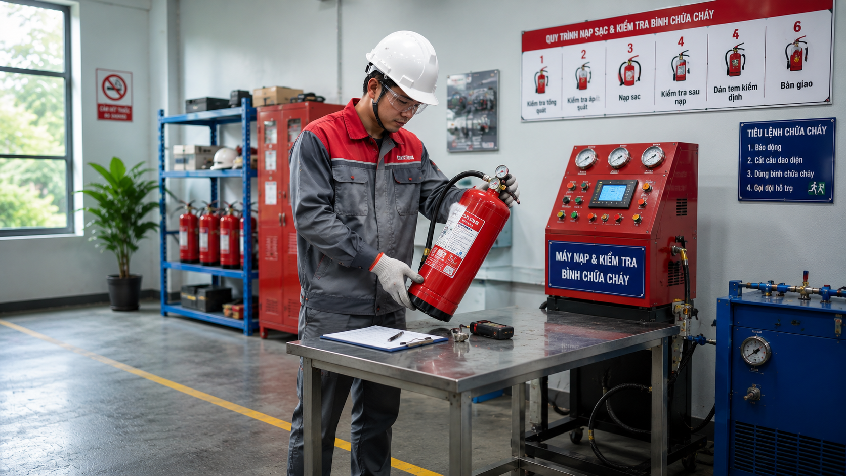 Kim đồng hồ áp suất bình chữa cháy bất thường
