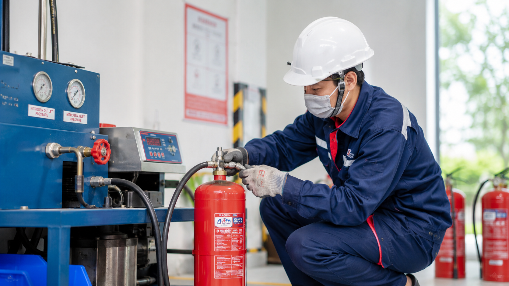 Dịch vụ nạp sạc bình chữa cháy tại Công ty PCCC Hoàng Nhật Hưng