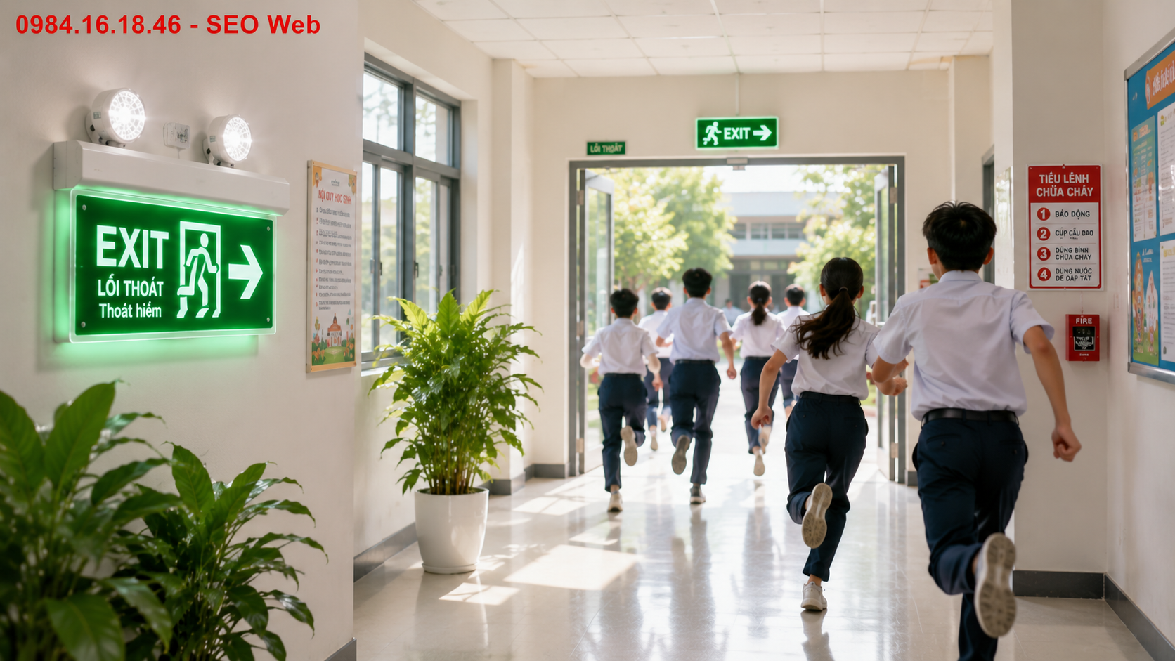 Thử nghiệm đèn exit trước khi thanh toán
