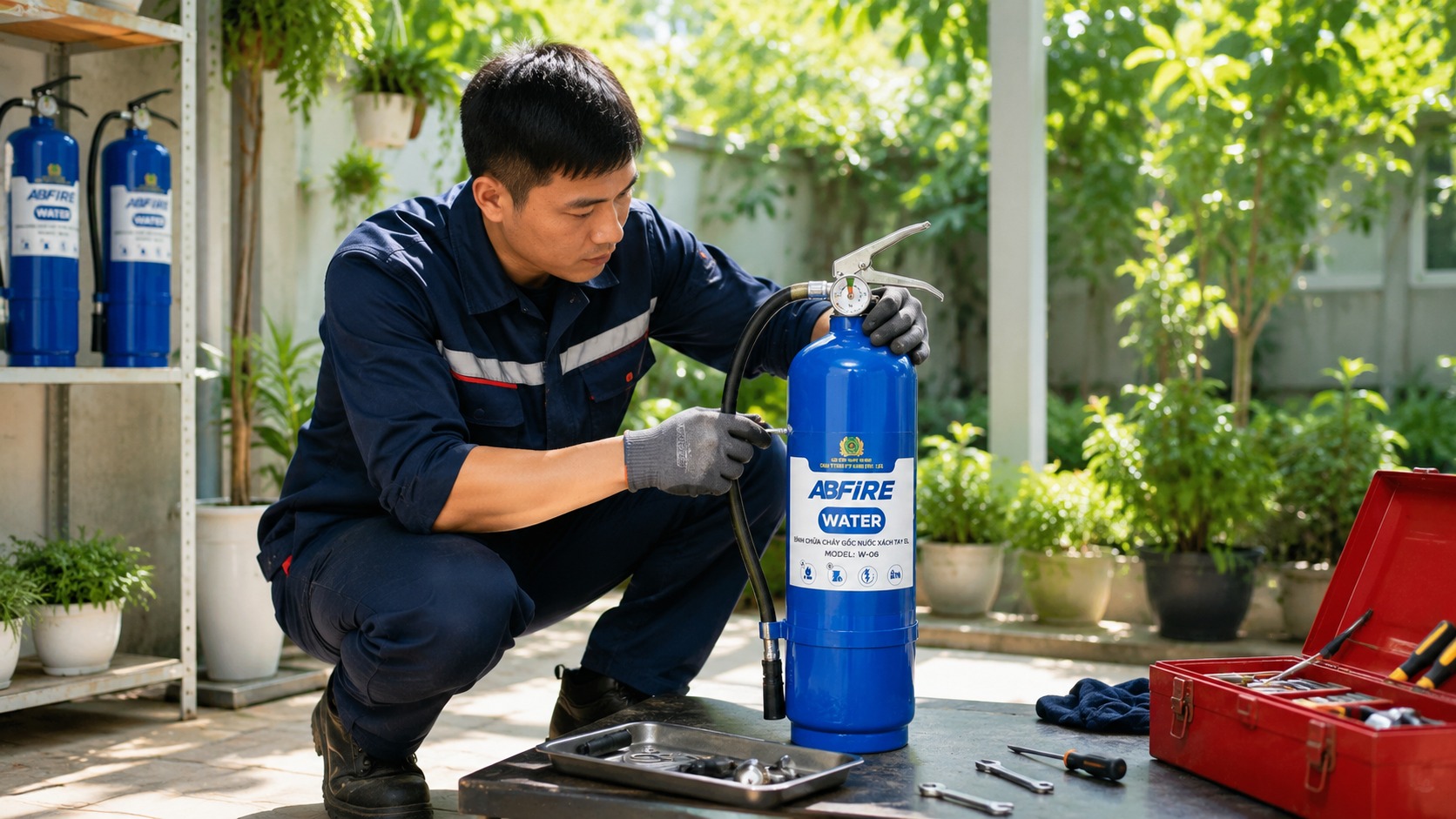 Bảo dưỡng bình chữa cháy dạng nước giúp kéo dài tuổi thọ