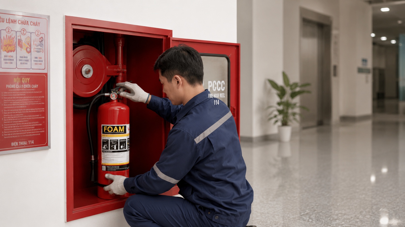 Bảo quản bình chữa cháy bột đúng điều kiện tiêu chuẩn