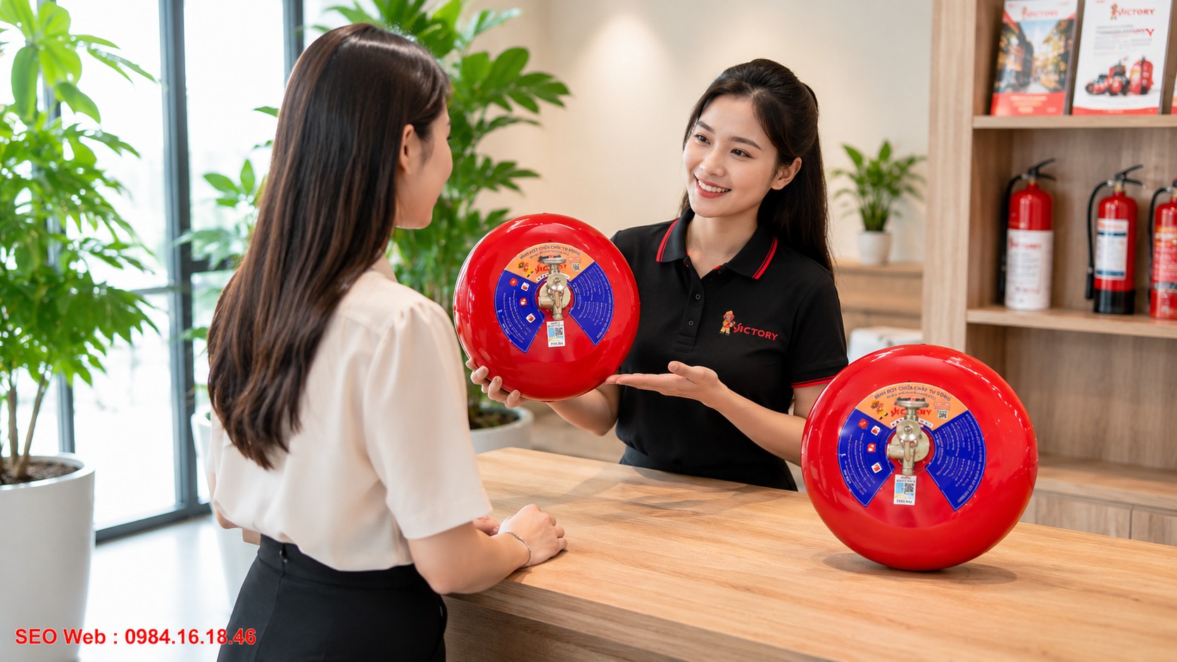 Bình cầu chữa cháy Victory nên treo chắc chắn tại vị trí thông thoáng Bình cầu chữa cháy Victory nên treo chắc chắn tại vị trí thông thoáng