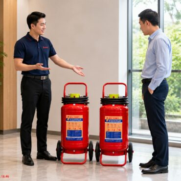 Bình chữa cháy xe đẩy Victory bột ABC 35kg