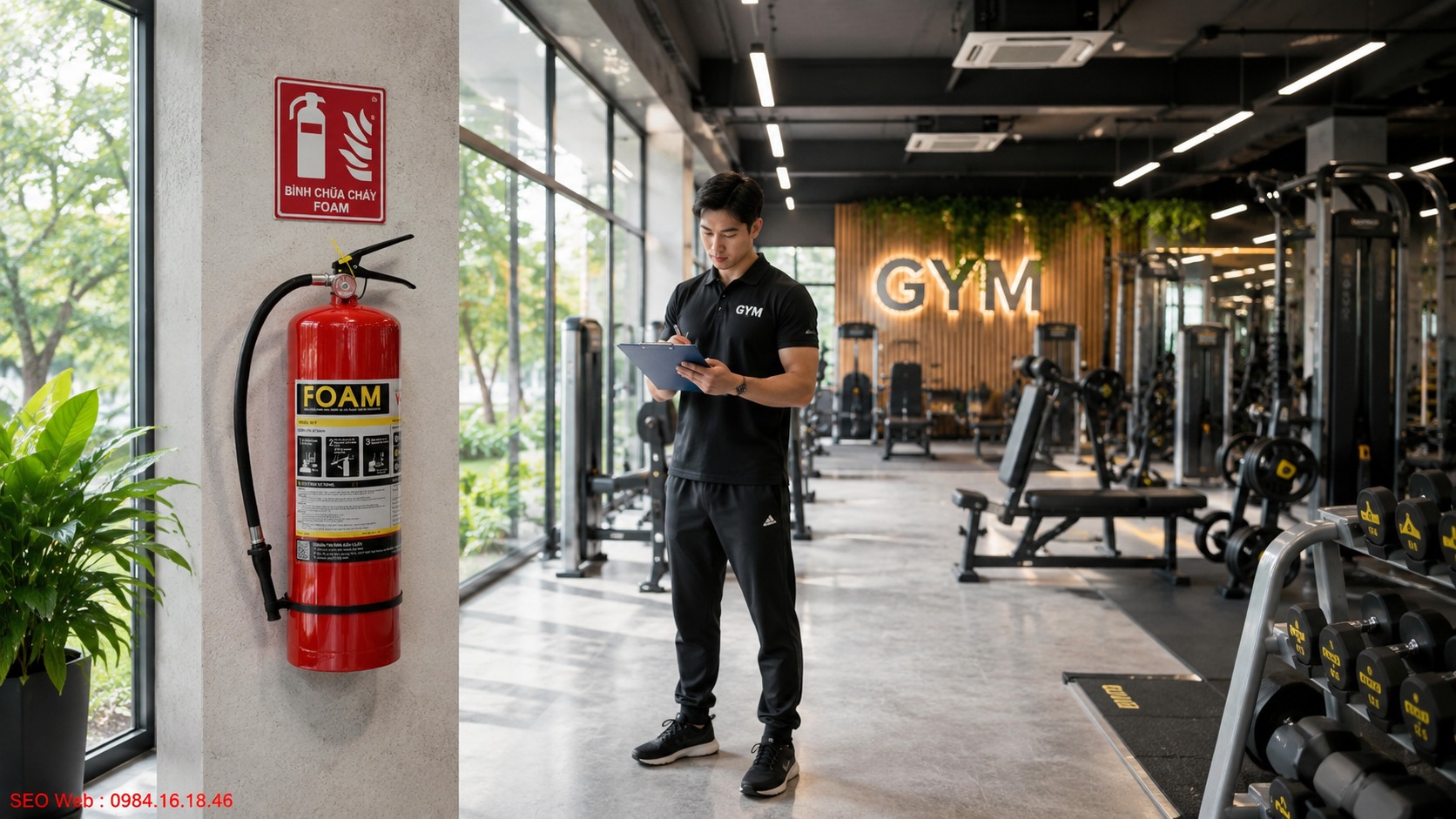 Bình chứa và dung dịch tạo bọt trong bình chữa cháy Foam