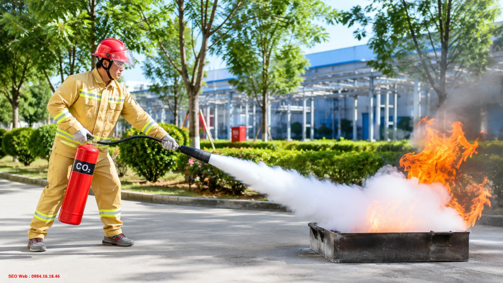 Bình chữa cháy CO2 phù hợp chữa cháy thiết bị điện đang hoạt động