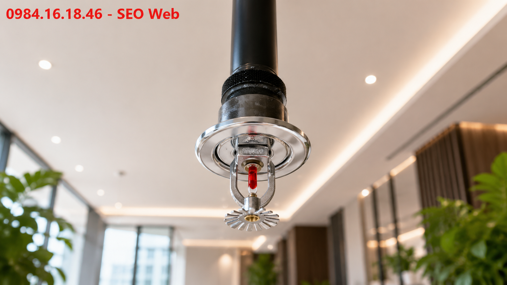 Đầu phun Sprinkler tự động kích hoạt khi nhiệt độ đạt ngưỡng thiết kế