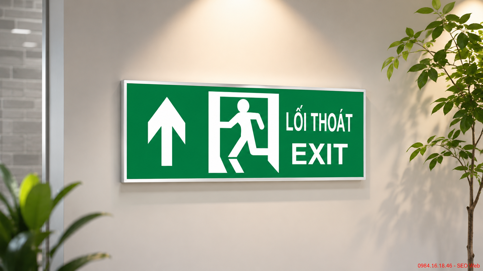 Đèn exit một mặt dùng cho lối quan sát một hướng