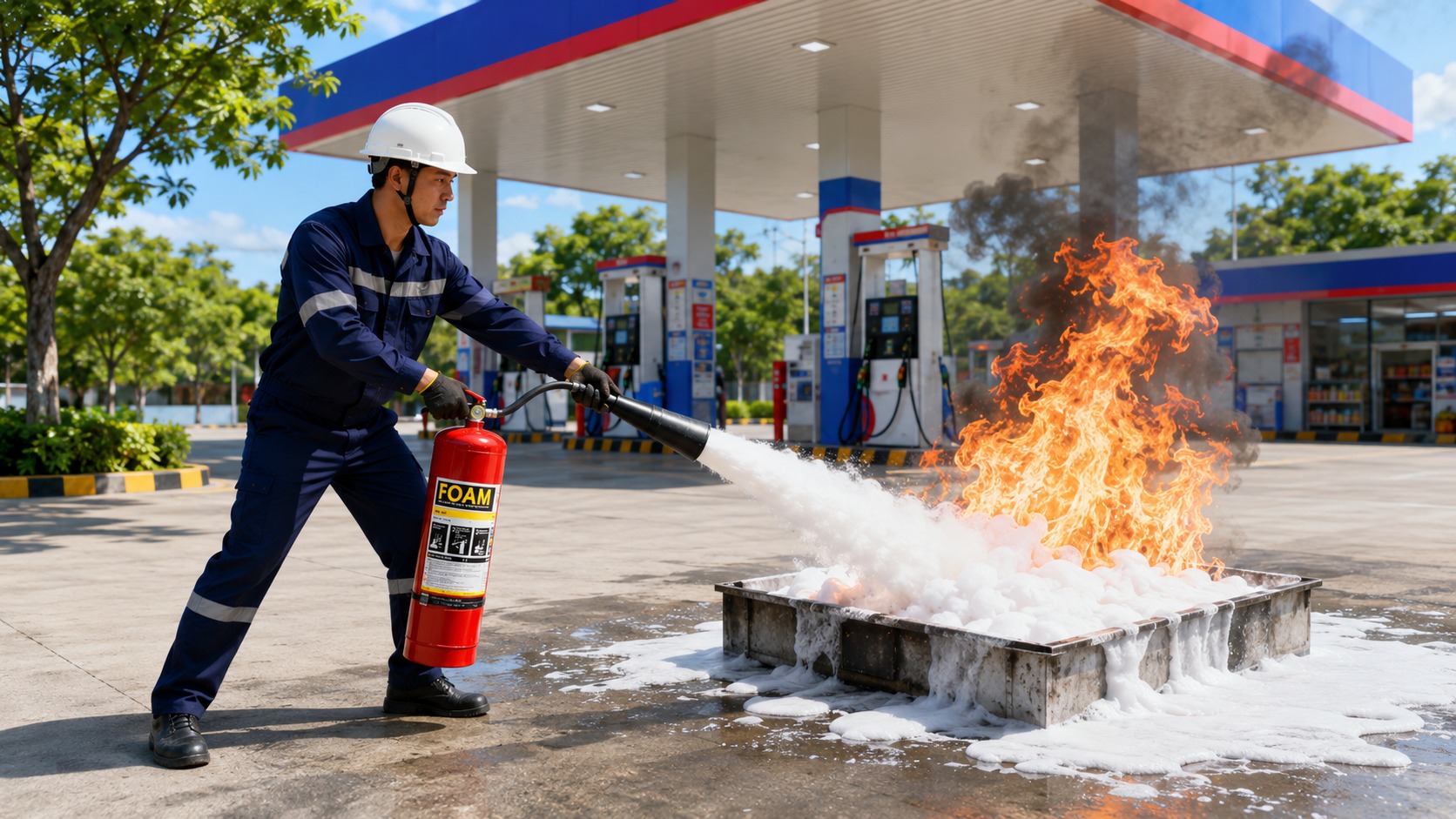 Hướng dẫn sử dụng bình chữa cháy bọt Foam đúng kỹ thuật