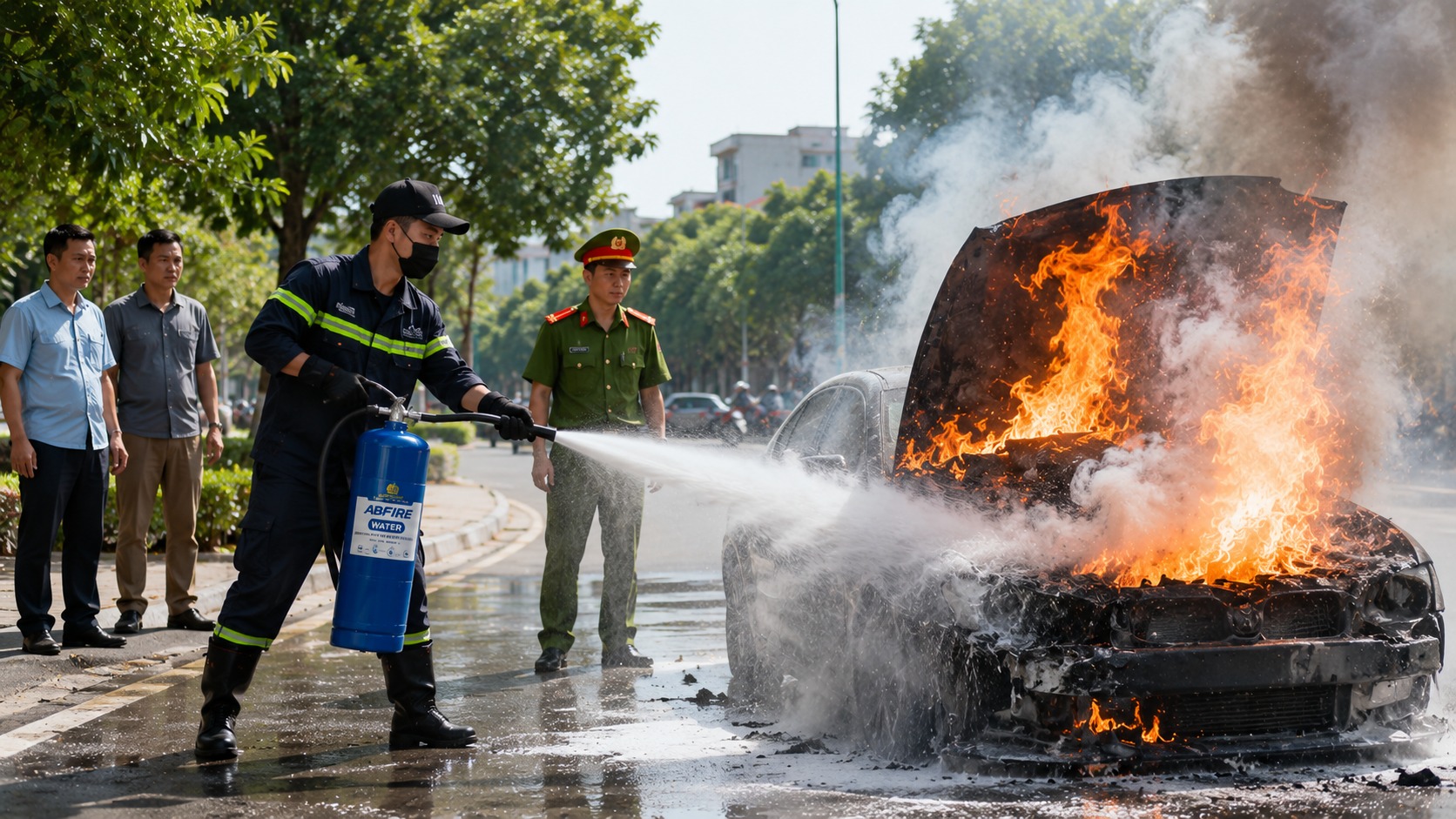 Hướng dẫn sử dụng bình chữa cháy dạng nước an toàn