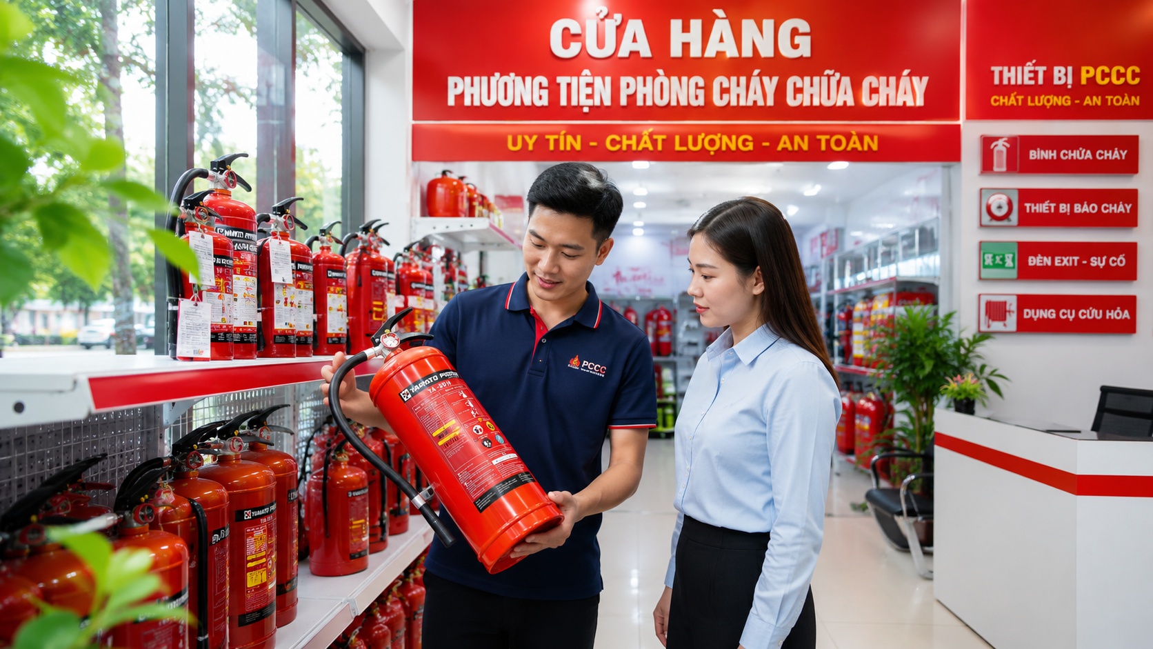 Kiểm tra bình chữa cháy trước khi mua giúp bảo đảm chất lượng và an toàn