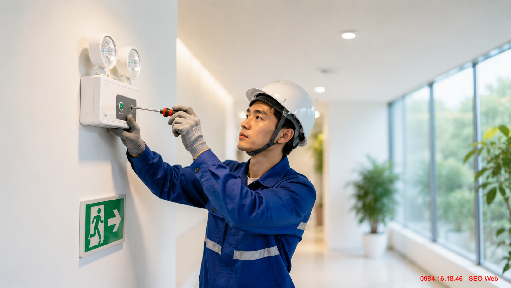 Các bước kiểm tra đèn chiếu sáng sự cố sau lắp đặt Kiểm tra đèn chiếu sáng sự cố LED sau khi lắp đặt
