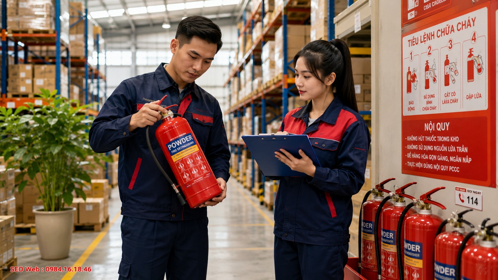 Kiểm tra định kỳ bình chữa cháy bột theo đúng chu kỳ