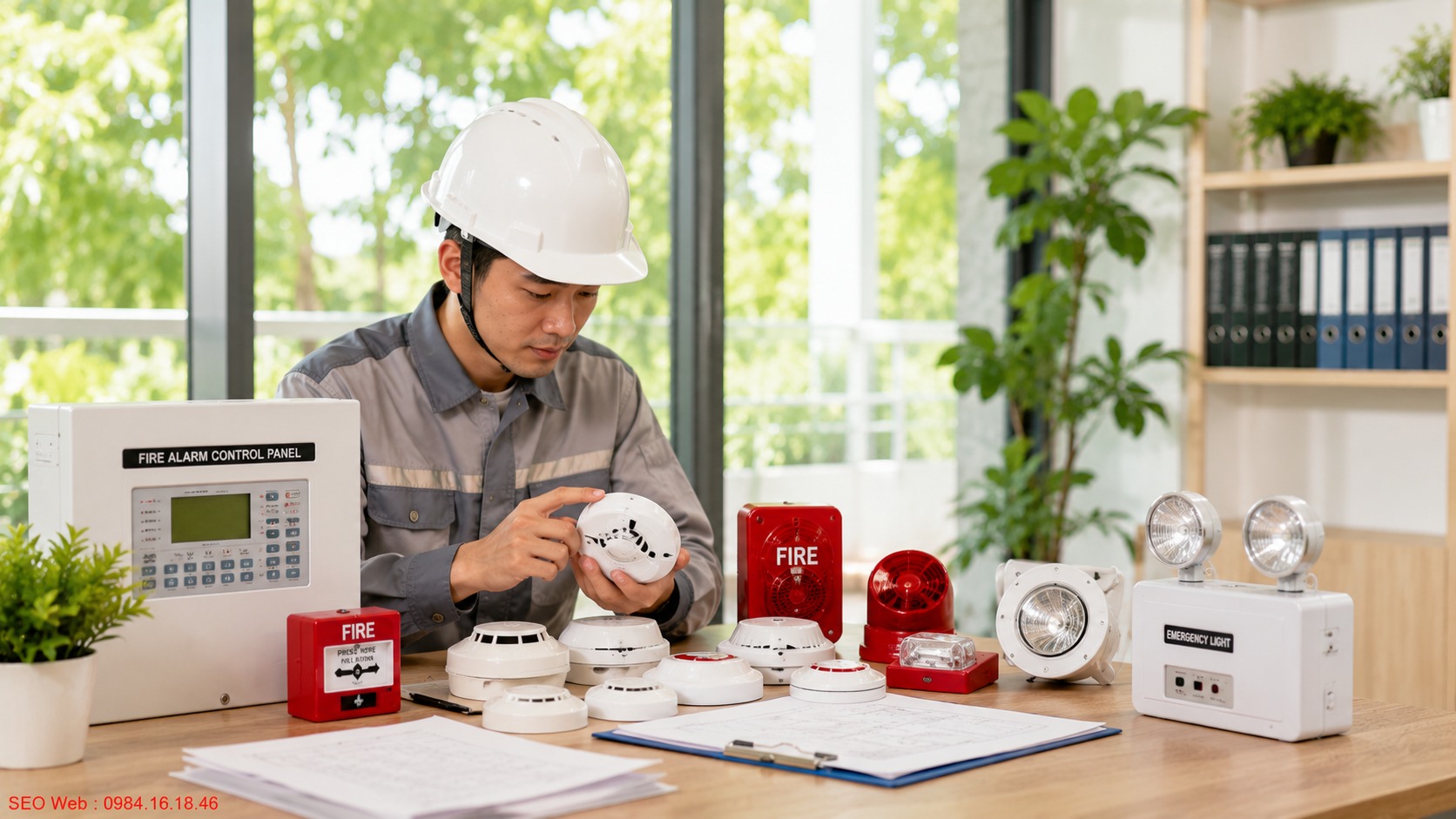 Đánh giá toàn bộ thiết bị báo cháy tại khu vực lắp đặt Kiểm tra đầu báo, nút nhấn, chuông đèn tại hiện trường