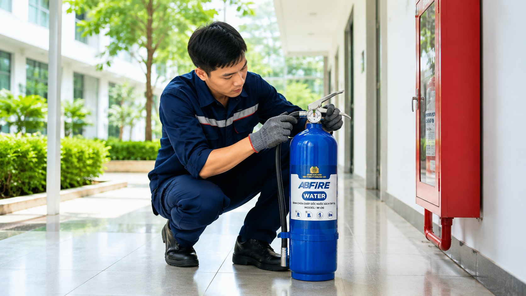 Kinh nghiệm sử dụng bình chữa cháy dạng nước trong thực tế