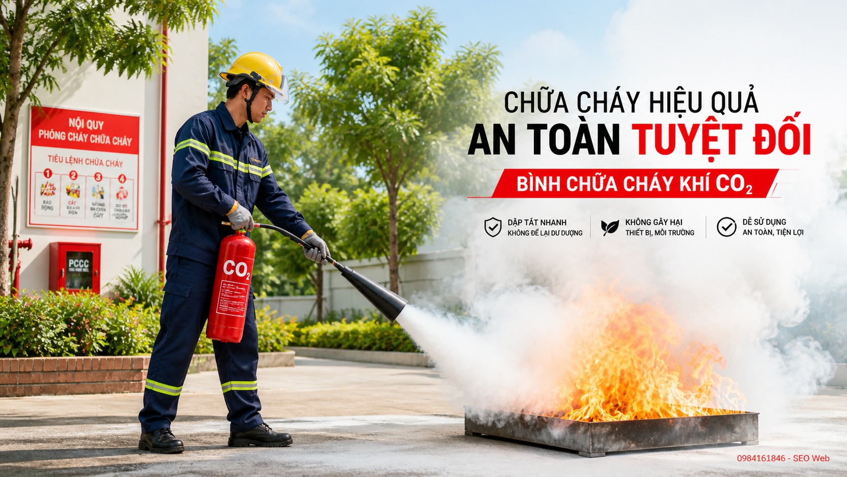 Lưu ý sử dụng bình chữa cháy CO2 khi chữa cháy thiết bị điện