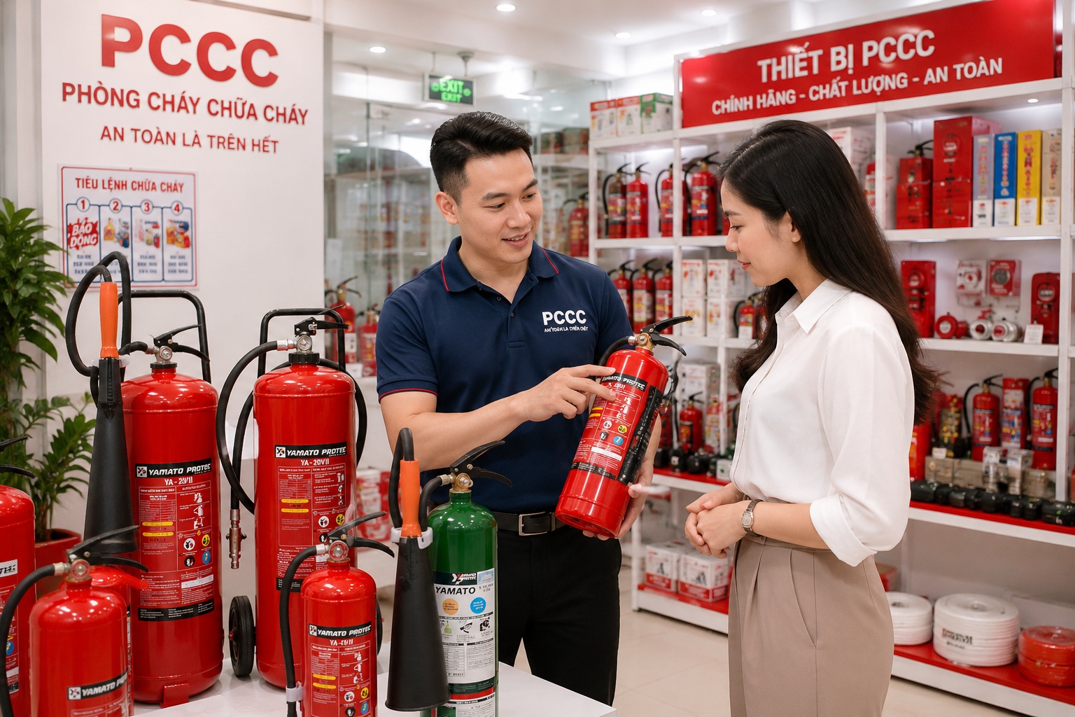 Thiết kế bình chữa cháy khác nhau giữa nhiều thương hiệu trên thị trường